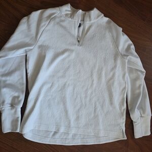 Nike White Zip-Up Sweater